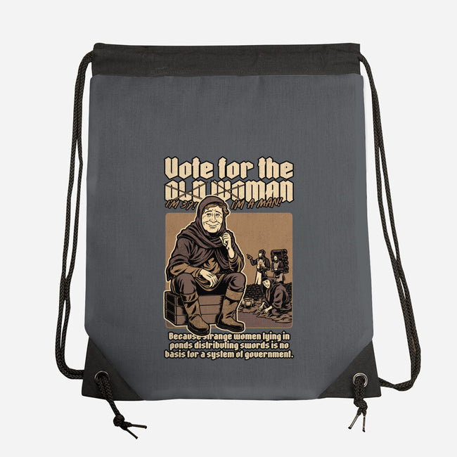 Vote For Old Woman-None-Drawstring-Bag-Studio Mootant