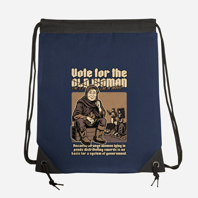 Vote For Old Woman-None-Drawstring-Bag-Studio Mootant