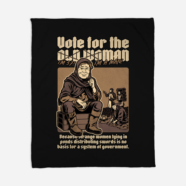 Vote For Old Woman-None-Fleece-Blanket-Studio Mootant