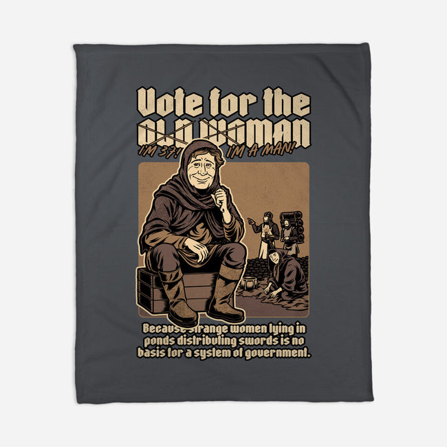 Vote For Old Woman-None-Fleece-Blanket-Studio Mootant