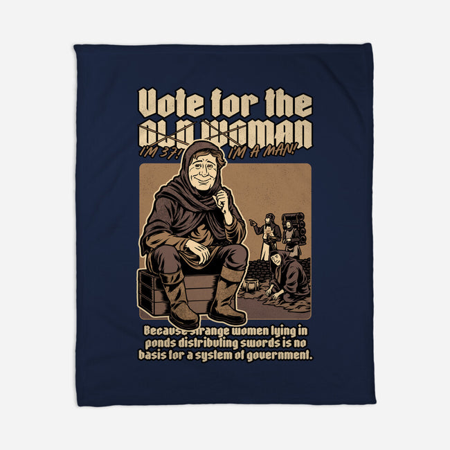 Vote For Old Woman-None-Fleece-Blanket-Studio Mootant