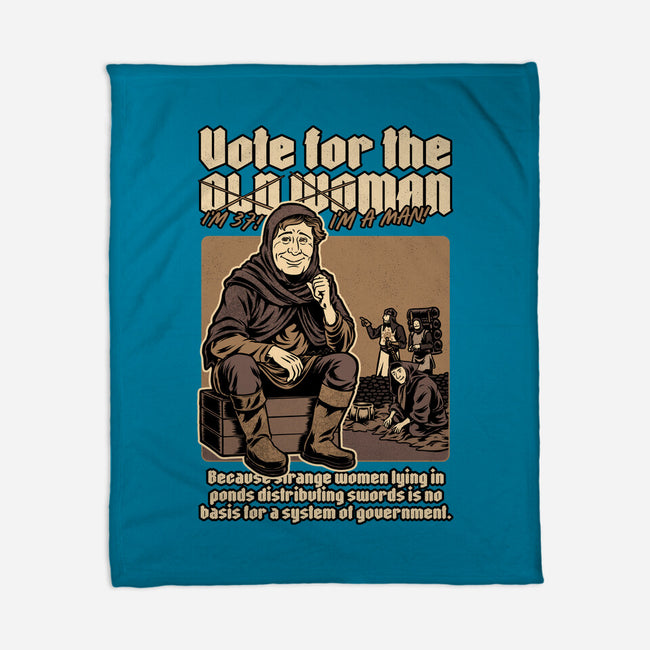 Vote For Old Woman-None-Fleece-Blanket-Studio Mootant