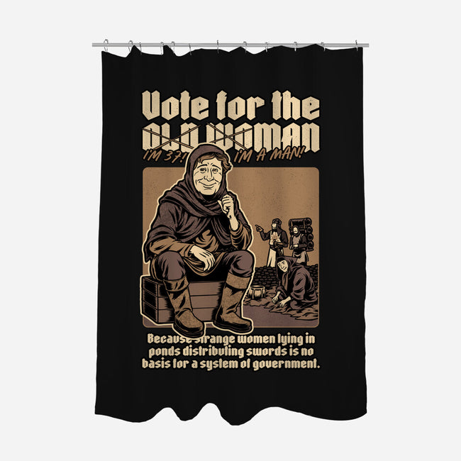 Vote For Old Woman-None-Polyester-Shower Curtain-Studio Mootant