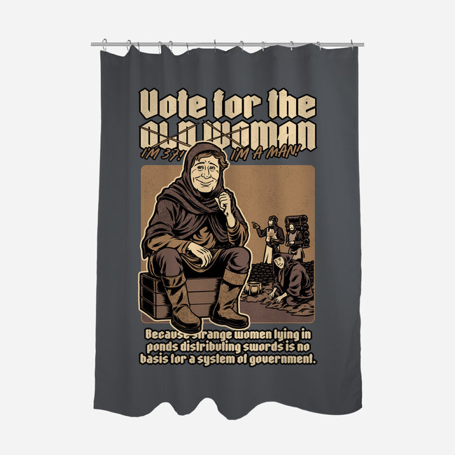 Vote For Old Woman-None-Polyester-Shower Curtain-Studio Mootant
