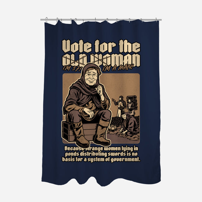 Vote For Old Woman-None-Polyester-Shower Curtain-Studio Mootant