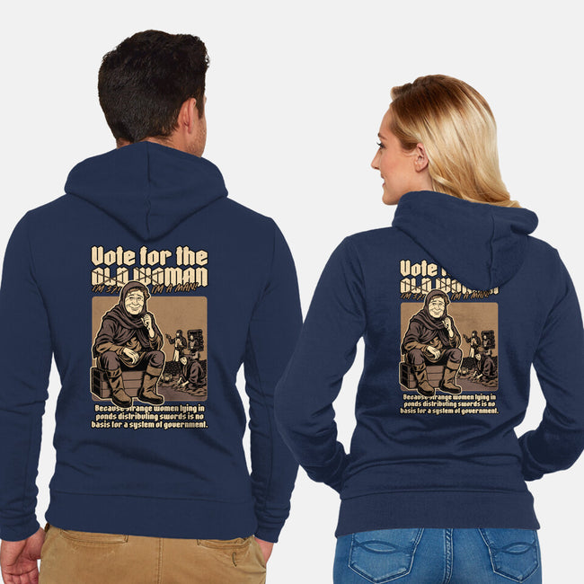 Vote For Old Woman-Unisex-Zip-Up-Sweatshirt-Studio Mootant