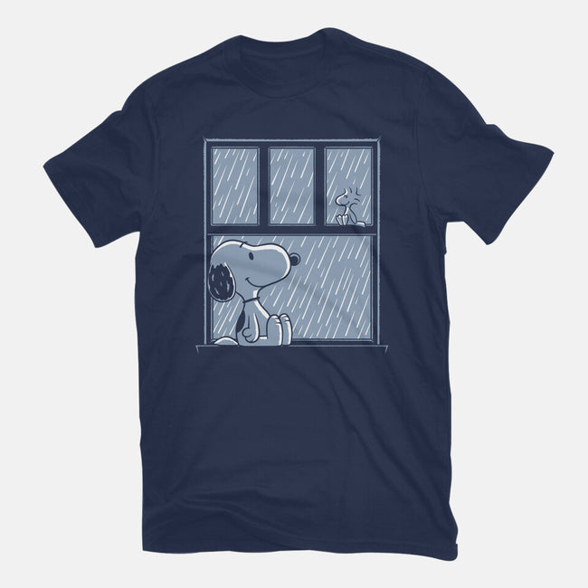 Rainy Day Beagle-Unisex-Basic-Tee-Studio Mootant