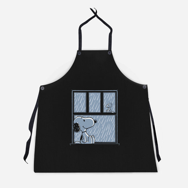 Rainy Day Beagle-Unisex-Kitchen-Apron-Studio Mootant