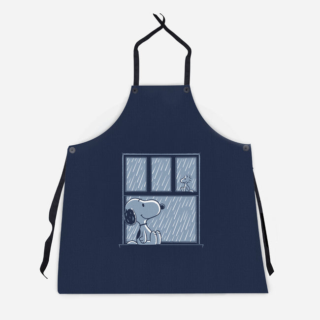 Rainy Day Beagle-Unisex-Kitchen-Apron-Studio Mootant