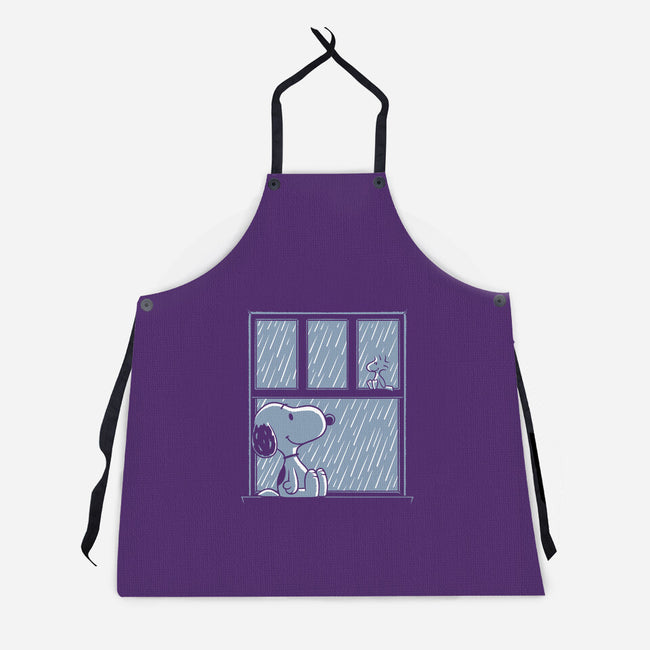 Rainy Day Beagle-Unisex-Kitchen-Apron-Studio Mootant