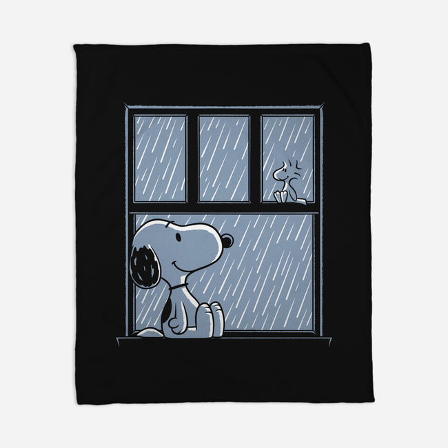 Rainy Day Beagle-None-Fleece-Blanket-Studio Mootant