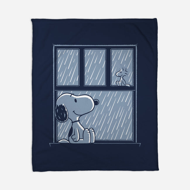 Rainy Day Beagle-None-Fleece-Blanket-Studio Mootant