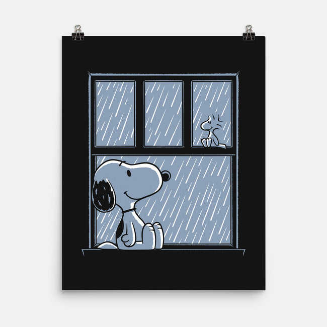 Rainy Day Beagle-None-Matte-Poster-Studio Mootant