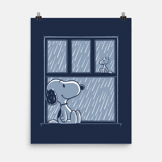 Rainy Day Beagle-None-Matte-Poster-Studio Mootant