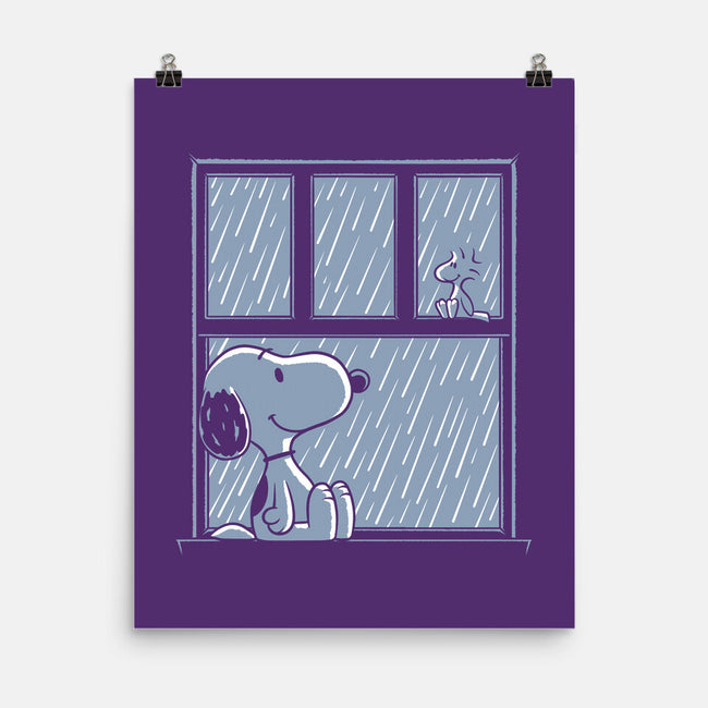 Rainy Day Beagle-None-Matte-Poster-Studio Mootant