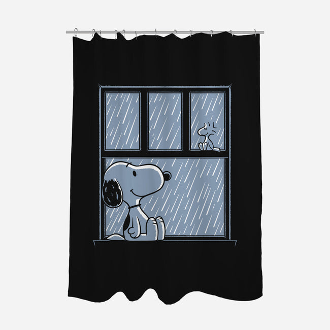 Rainy Day Beagle-None-Polyester-Shower Curtain-Studio Mootant