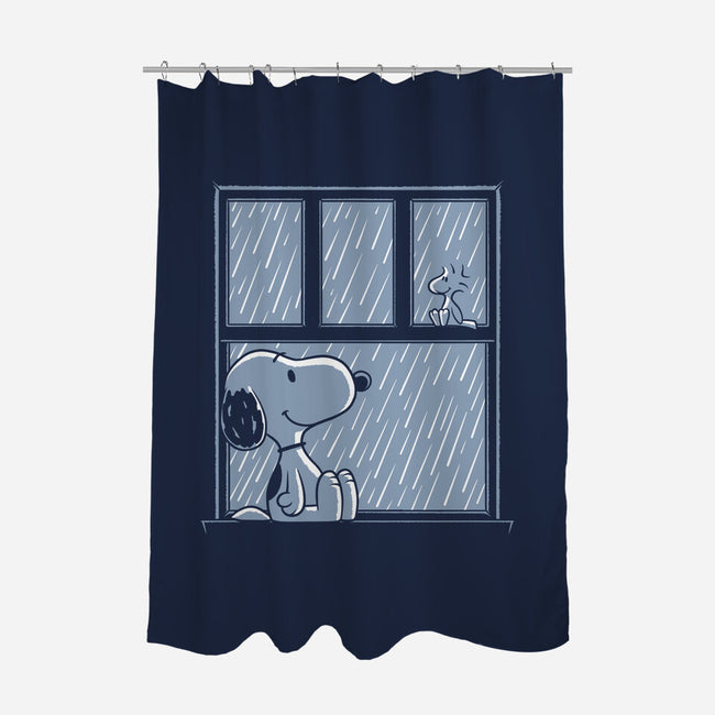 Rainy Day Beagle-None-Polyester-Shower Curtain-Studio Mootant