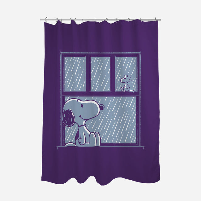 Rainy Day Beagle-None-Polyester-Shower Curtain-Studio Mootant