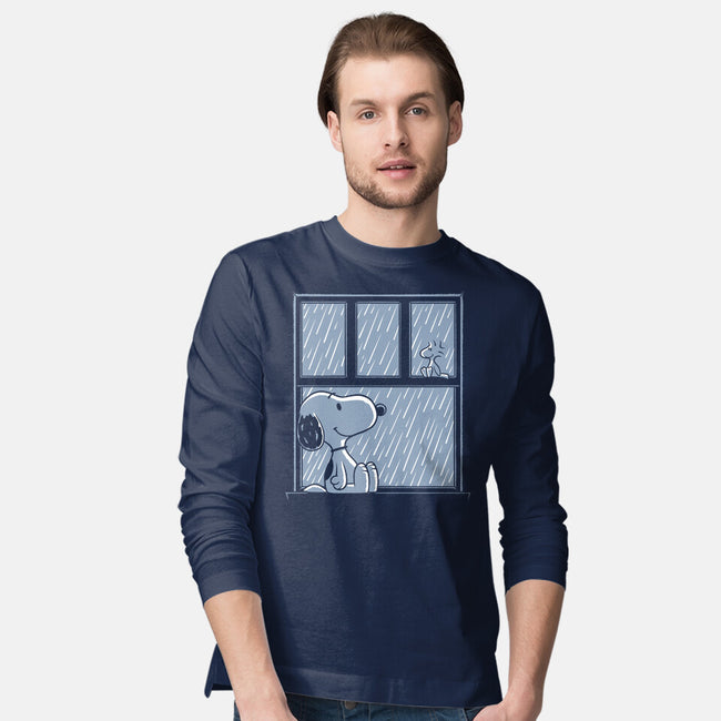 Rainy Day Beagle-Mens-Long Sleeved-Tee-Studio Mootant