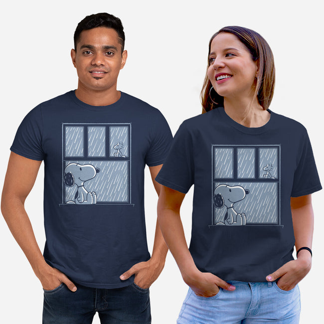Rainy Day Beagle-Unisex-Basic-Tee-Studio Mootant