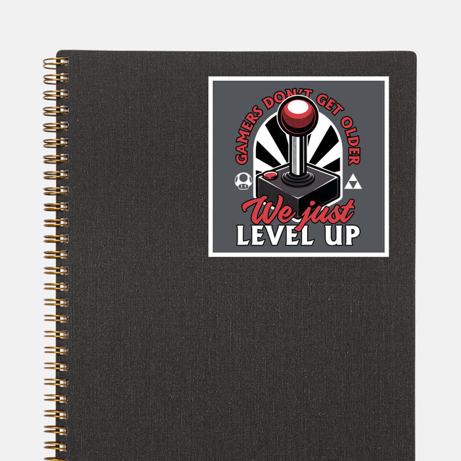 Joystick Gamer Level UP-None-Glossy-Sticker-Studio Mootant