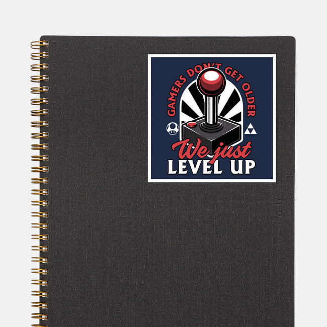 Joystick Gamer Level UP-None-Glossy-Sticker-Studio Mootant