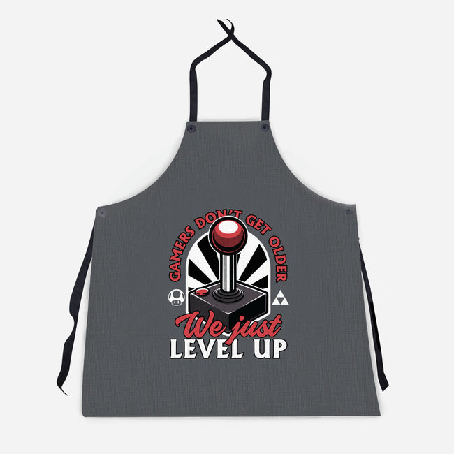 Joystick Gamer Level UP-Unisex-Kitchen-Apron-Studio Mootant