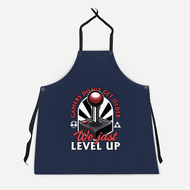 Joystick Gamer Level UP-Unisex-Kitchen-Apron-Studio Mootant