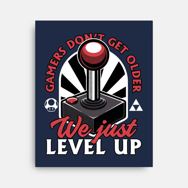 Joystick Gamer Level UP-None-Stretched-Canvas-Studio Mootant