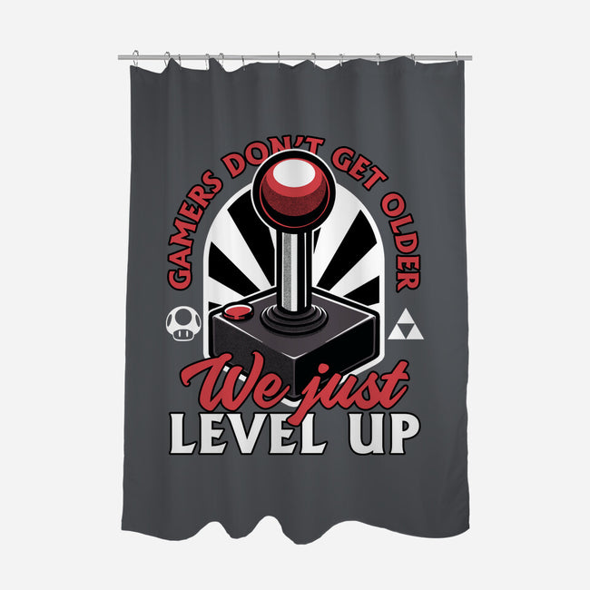 Joystick Gamer Level UP-None-Polyester-Shower Curtain-Studio Mootant