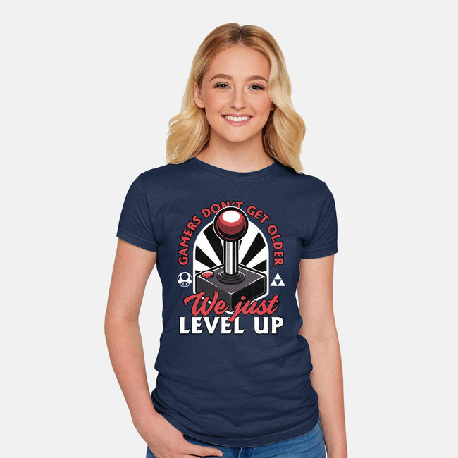 Joystick Gamer Level UP-Womens-Fitted-Tee-Studio Mootant