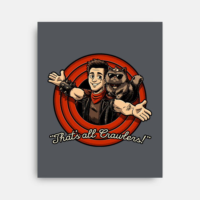 Dungeon Book Vintage Toon-None-Stretched-Canvas-Studio Mootant