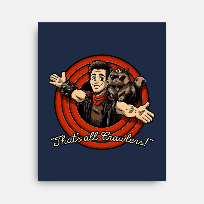 Dungeon Book Vintage Toon-None-Stretched-Canvas-Studio Mootant
