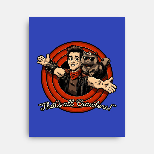 Dungeon Book Vintage Toon-None-Stretched-Canvas-Studio Mootant