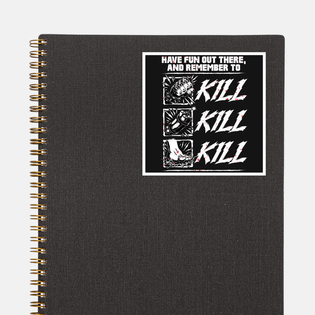 Dungeon Book Kill Quote-None-Glossy-Sticker-Studio Mootant