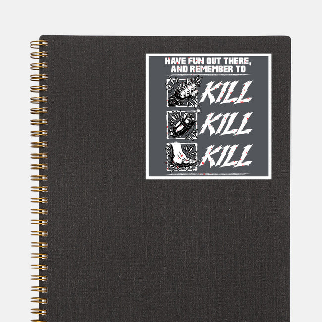 Dungeon Book Kill Quote-None-Glossy-Sticker-Studio Mootant