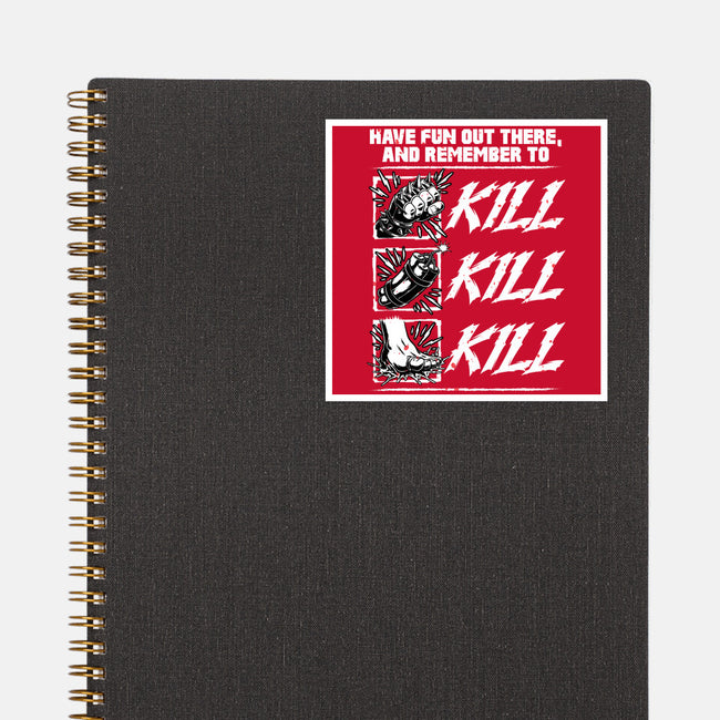 Dungeon Book Kill Quote-None-Glossy-Sticker-Studio Mootant