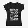 Dungeon Book Kill Quote-Womens-V-Neck-Tee-Studio Mootant