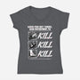 Dungeon Book Kill Quote-Womens-V-Neck-Tee-Studio Mootant