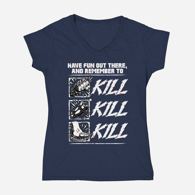 Dungeon Book Kill Quote-Womens-V-Neck-Tee-Studio Mootant