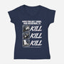 Dungeon Book Kill Quote-Womens-V-Neck-Tee-Studio Mootant