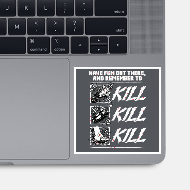 Dungeon Book Kill Quote-None-Glossy-Sticker-Studio Mootant