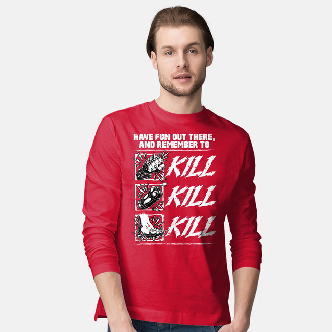 Dungeon Book Kill Quote-Mens-Long Sleeved-Tee-Studio Mootant