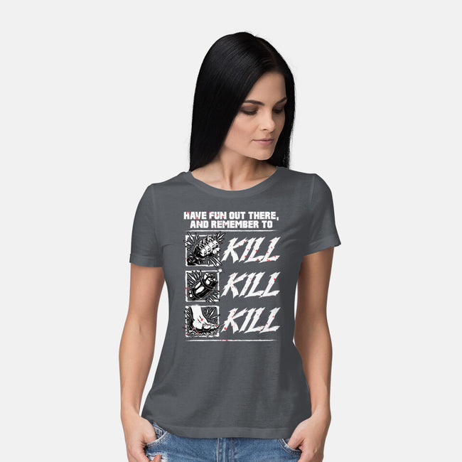 Dungeon Book Kill Quote-Womens-Basic-Tee-Studio Mootant
