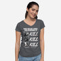 Dungeon Book Kill Quote-Womens-V-Neck-Tee-Studio Mootant