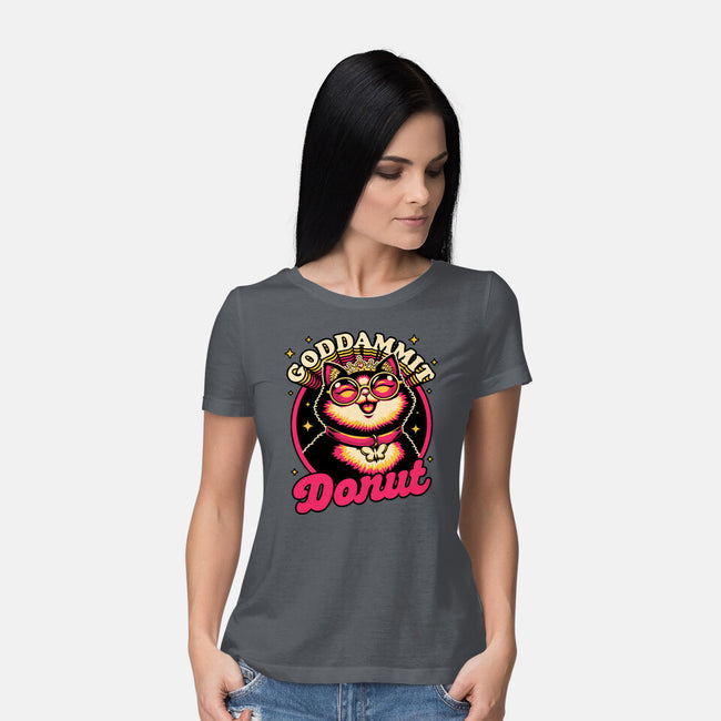 Dungeon Cat Princess Quote-Womens-Basic-Tee-Studio Mootant