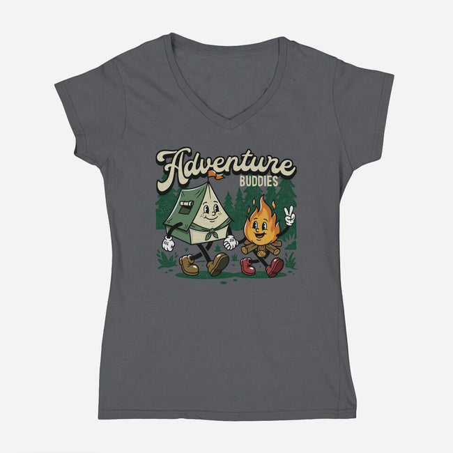 Adventure Buddies-Womens-V-Neck-Tee-OPIPPI
