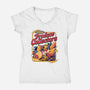 Tiny Collectors-Womens-V-Neck-Tee-ilustrata