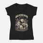 Pinup Ghoul-Womens-V-Neck-Tee-P1yu5h