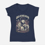 Pinup Ghoul-Womens-V-Neck-Tee-P1yu5h